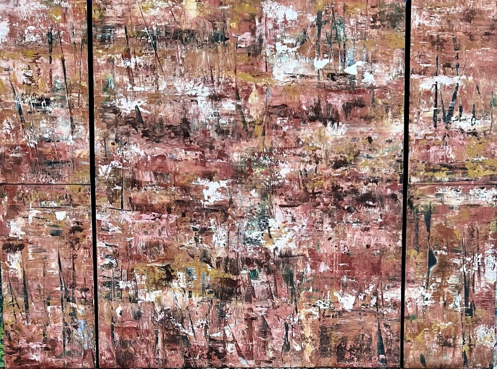 natural pigments, oil, birch panel