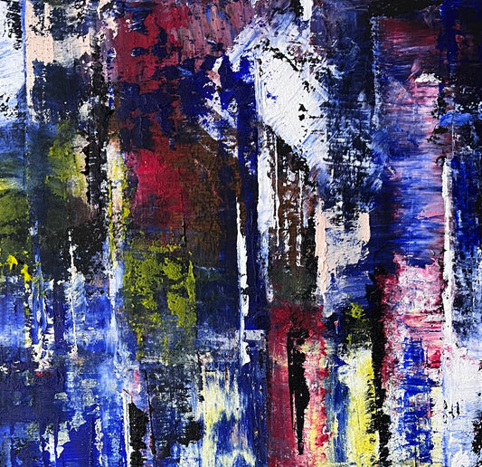 colours of history, cold wax, abstract