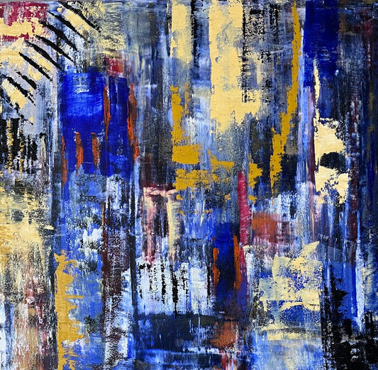 colours of history, cold wax, abstract