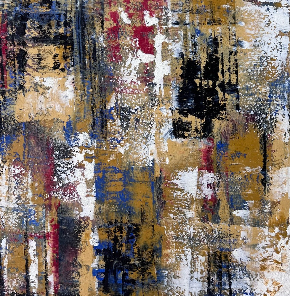 colours of history, cold wax, abstract