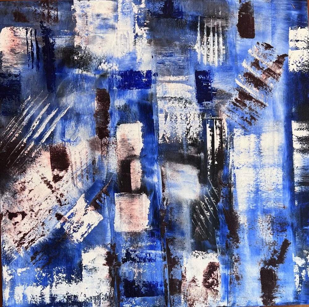 colours of history, cold wax, abstract