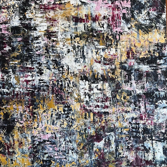 colours of history, cold wax, abstract