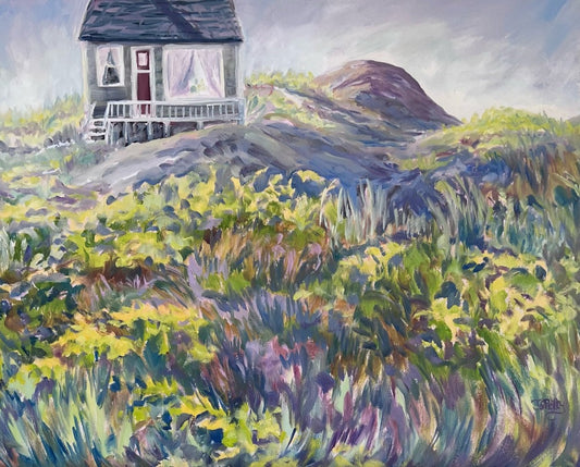 landscape, oil on canvas, peggy's cove, nova scotia