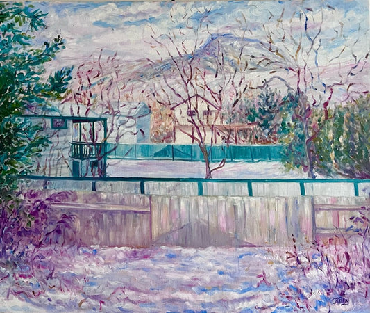 landscape, oil on canvas, garden