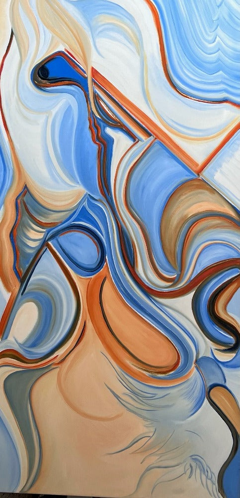 abstract, oil on canvas