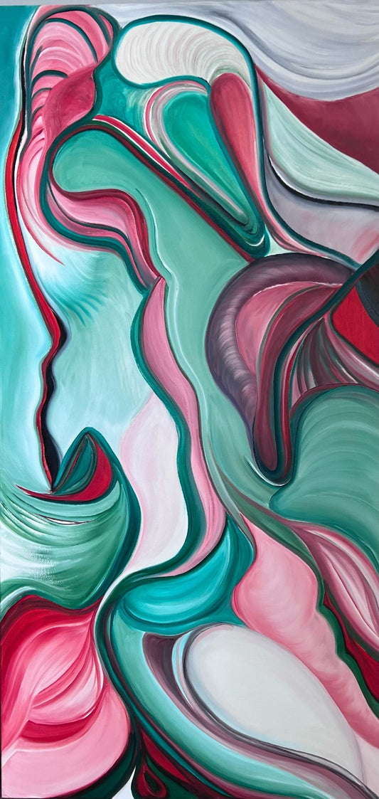 abstract, oil on canvas