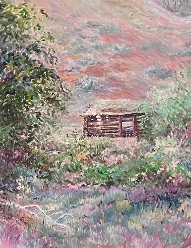 landscape, cariboo, history, oil on canvas, jo petty