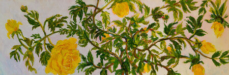 flowers, acrylic on canvas