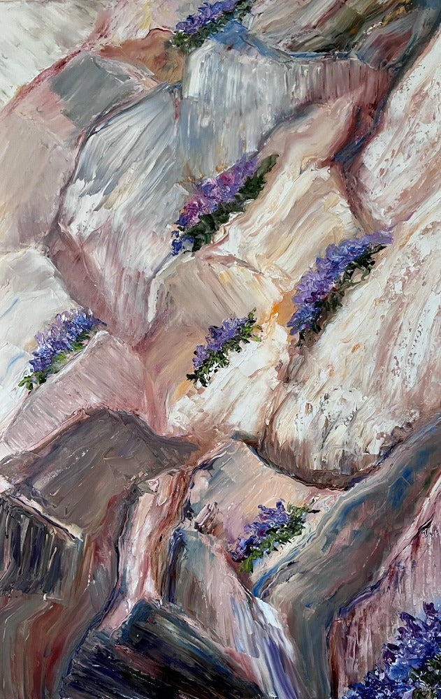 oil on canvas, landscape, floral