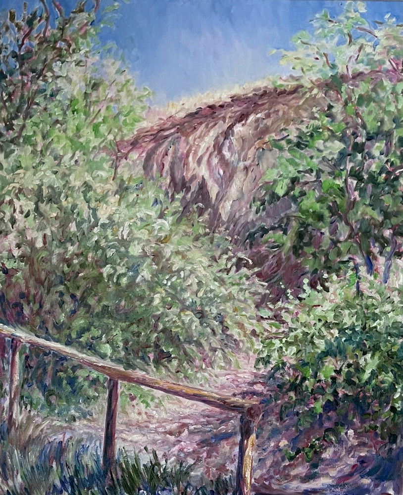 oil on canvas, landscape, hat creek ranch