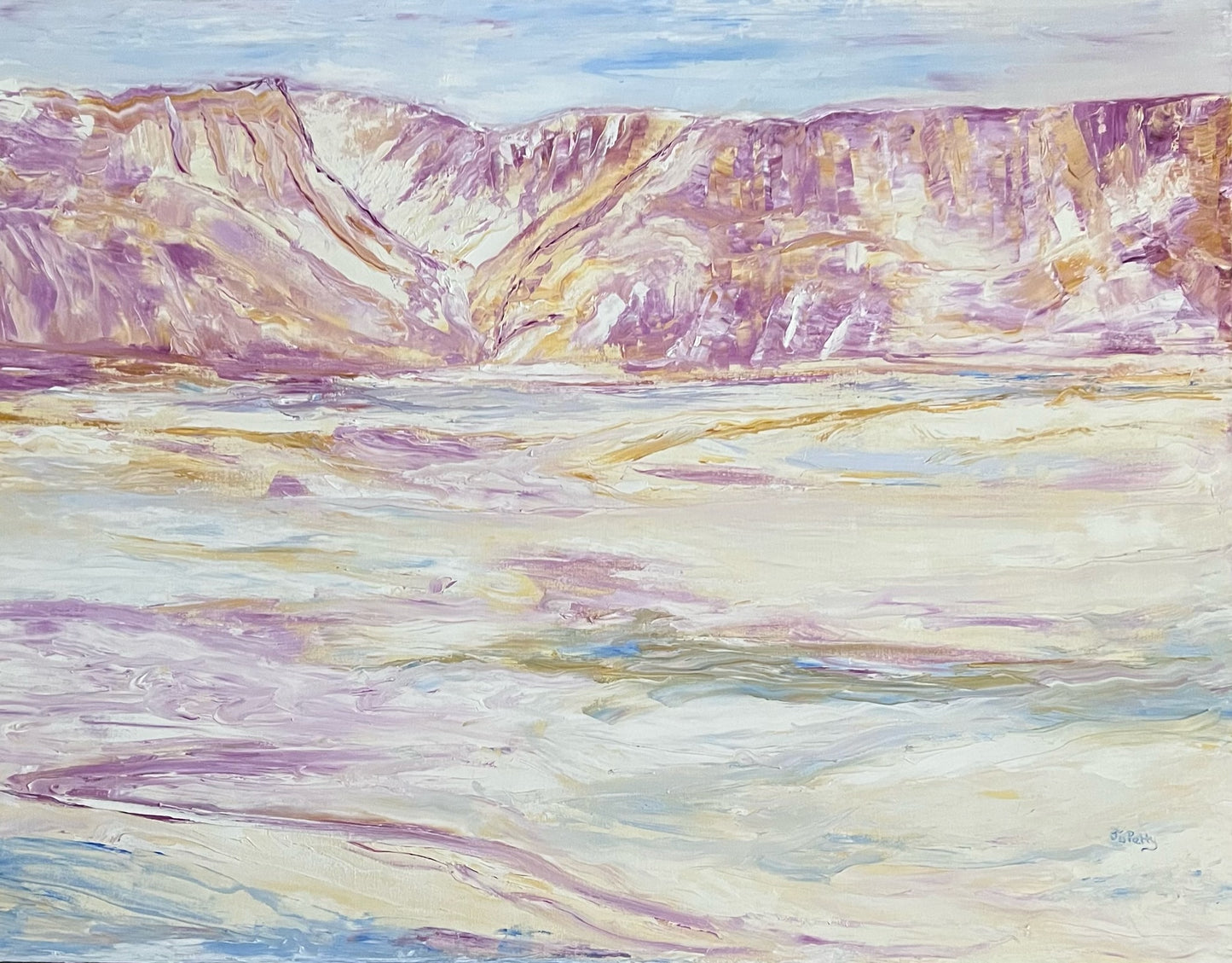 oil on canvas, landscape, winter