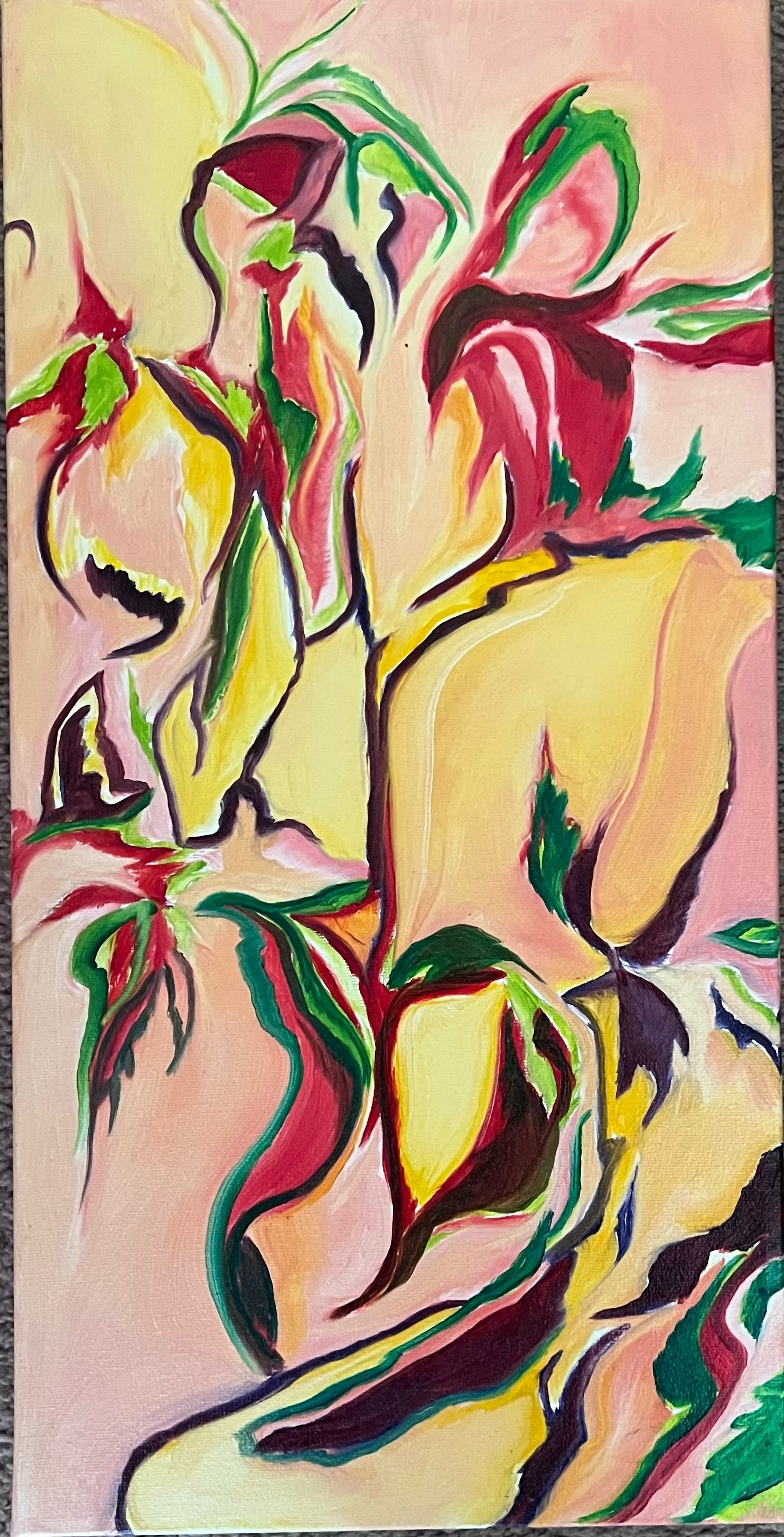 abstract, oil on canvas