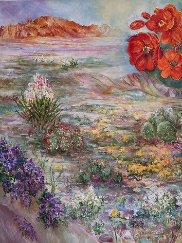 landscape, texas, oil on canvas, jo petty