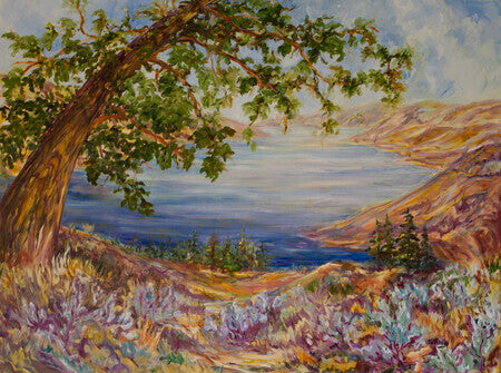 Kamloops lake, oil on canvas, gold country